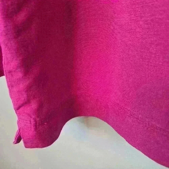 Vintage Mark, Fore & Strike Linen blend Pink Top Size M Lagenlook - Picture 3 of 7